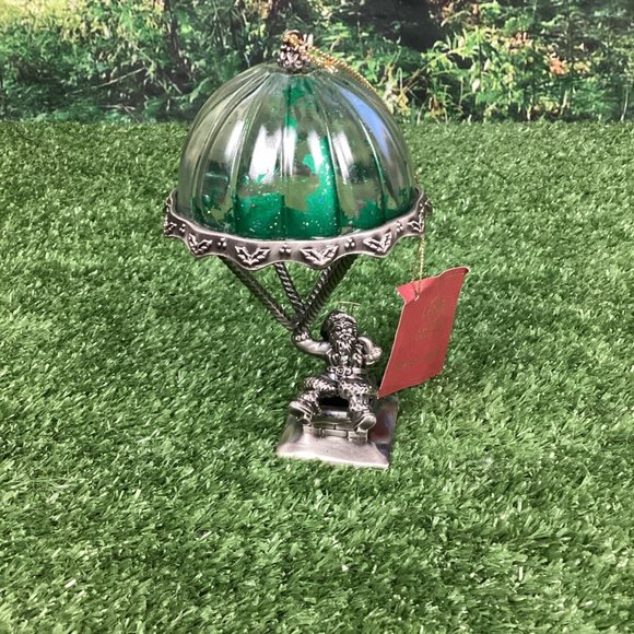 LENOX Kirk Stieff Santa's Arrival Pewter Christmas Ornament - Picture 3 of 11